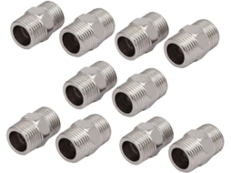 Niples Hexagonais de Aço Inoxidável, Rosca de 1/2'', pacote com 10 CHABERLU
