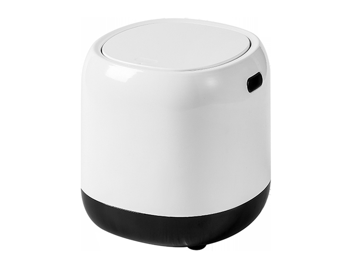 Lixo de mesa com tampa bordas arredondadas abertura grande anti deslizante mini para escritório quarto mesinha de cabeceira