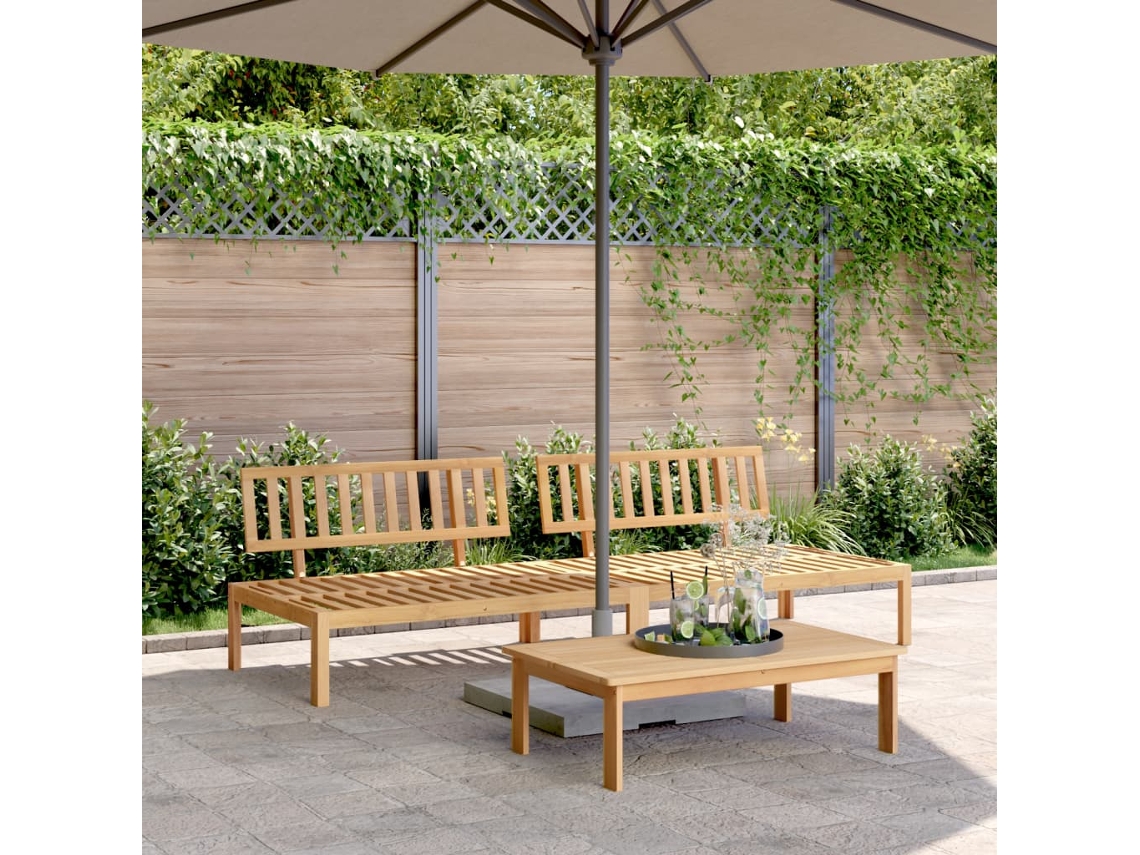 Vidaxl Sofá De Centro Paletes 2 Pcs P/ Jardim Madeira De Acácia Maciça