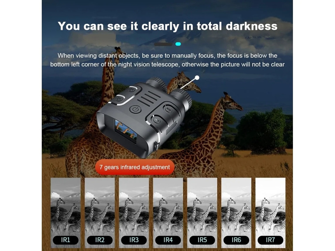Óculos De Visão Noturna Binóculos 1080p Infravermelho Visão Noturna Escopo Zoom Digital 5x Para Caça Acampamento Viagens Vigilância Bestvite