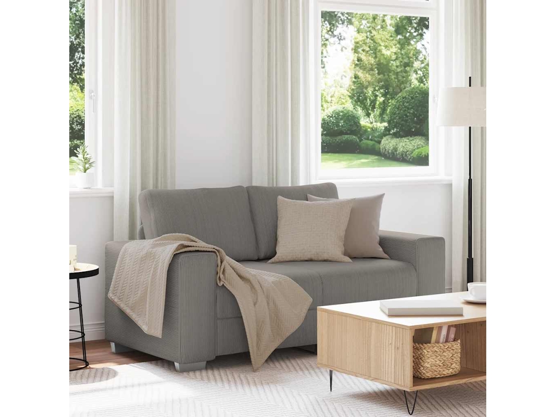 Vidaxl Sofá-luvas 160x77x82 Cm Tecido Corduroy Cinzento-claro