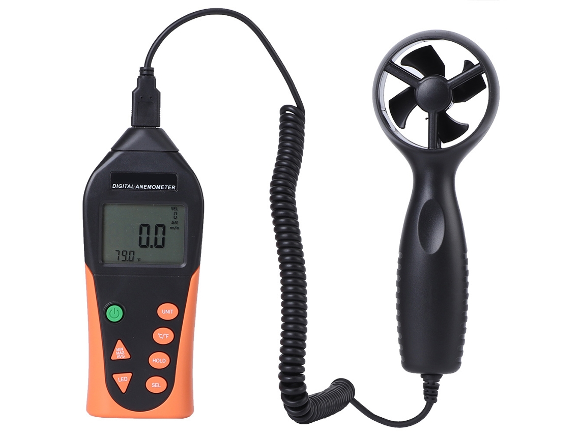 Anemômetro Digital 816B Portátil com LCD e Backlight | S/MARCA