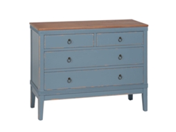 Cómoda Azul Natural Madeira de abeto Madeira MDF 115 x 45 x 90 cm