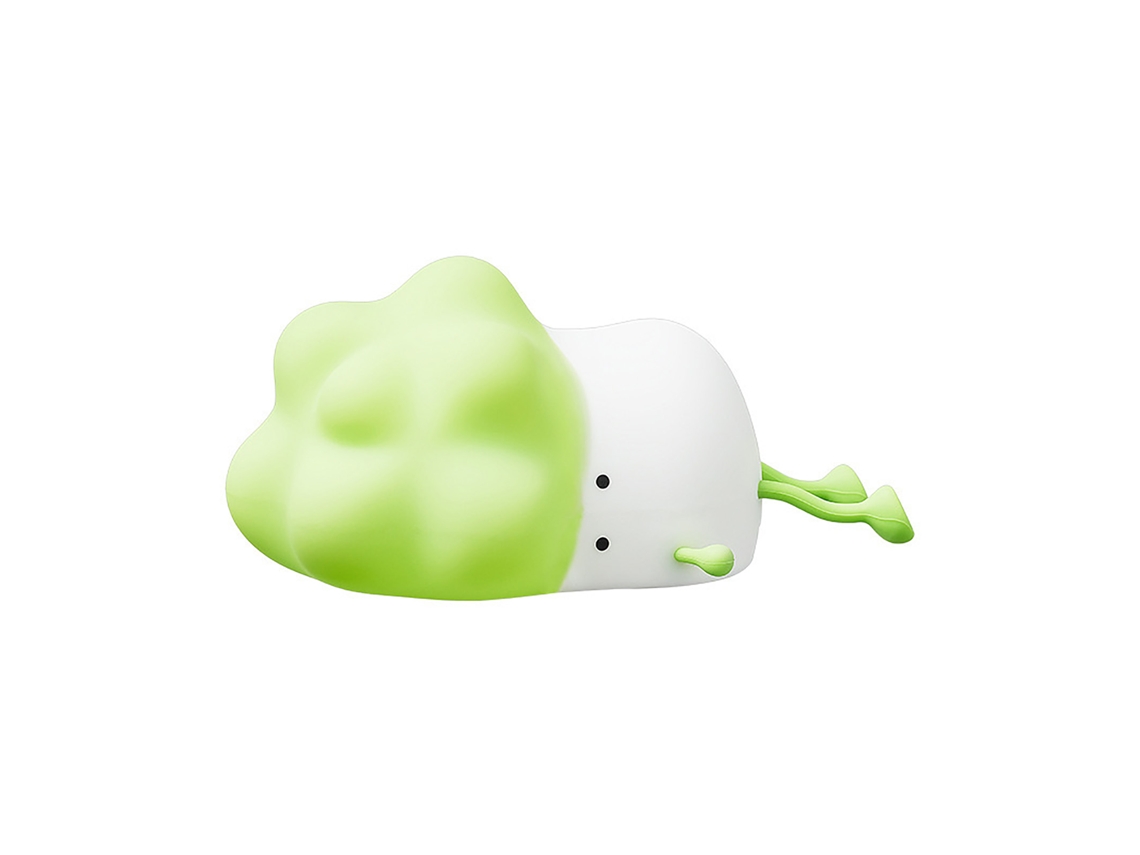 Luz Noturna de Repolho Silicone 3 Níveis Ajuste Lâmpada Infantil Verde Quente