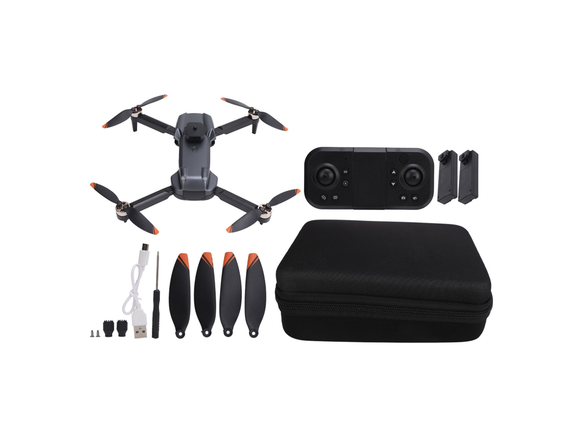 Drone Plegável Com Câmeras Duas 8k Led Controle Remoto Obstáculo Avoidance Baterias Duas