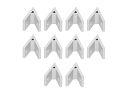 10 Peças Conector Ângulo Alumínio 45° Perfil Industrial Acessórios 2030404550604040
