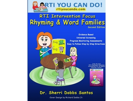 Livro RTI Intervention Focus Rhyming and Word Families de Dr Sherri Dobbs Santos (Inglês)