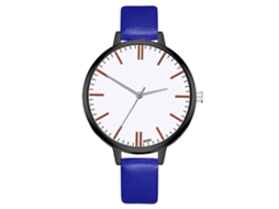 Relógio de Pulso Feminino Zhoulianfa de Quartzo com Pulseira Pu Delicada (azul)