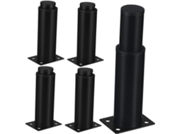Conjunto De 4 Pés Estabilizadores Ajustáveis Para Móveis, Em Aço Preto, Ideais Para Nivelar Sofás E Mesas