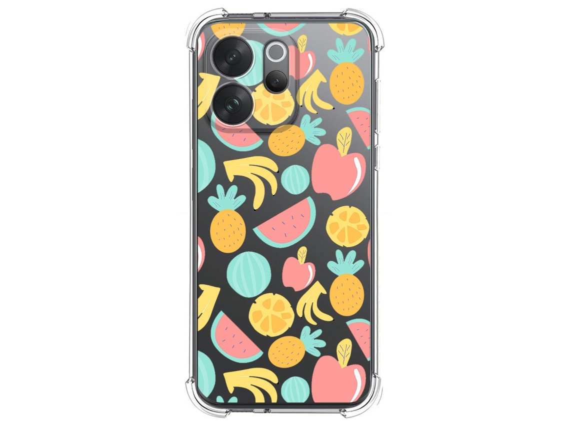 Capa Tumundosmartphone De Silicone À Prova De Choque Para Vivo V70 5g Com Estampa De Frutas 2 Desenhos