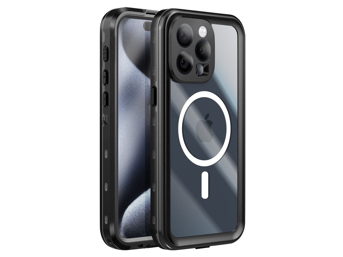 Redpepper Capa Total Para Iphone 15 Pro À Prova Dágua Compatível Magsafe Transparente