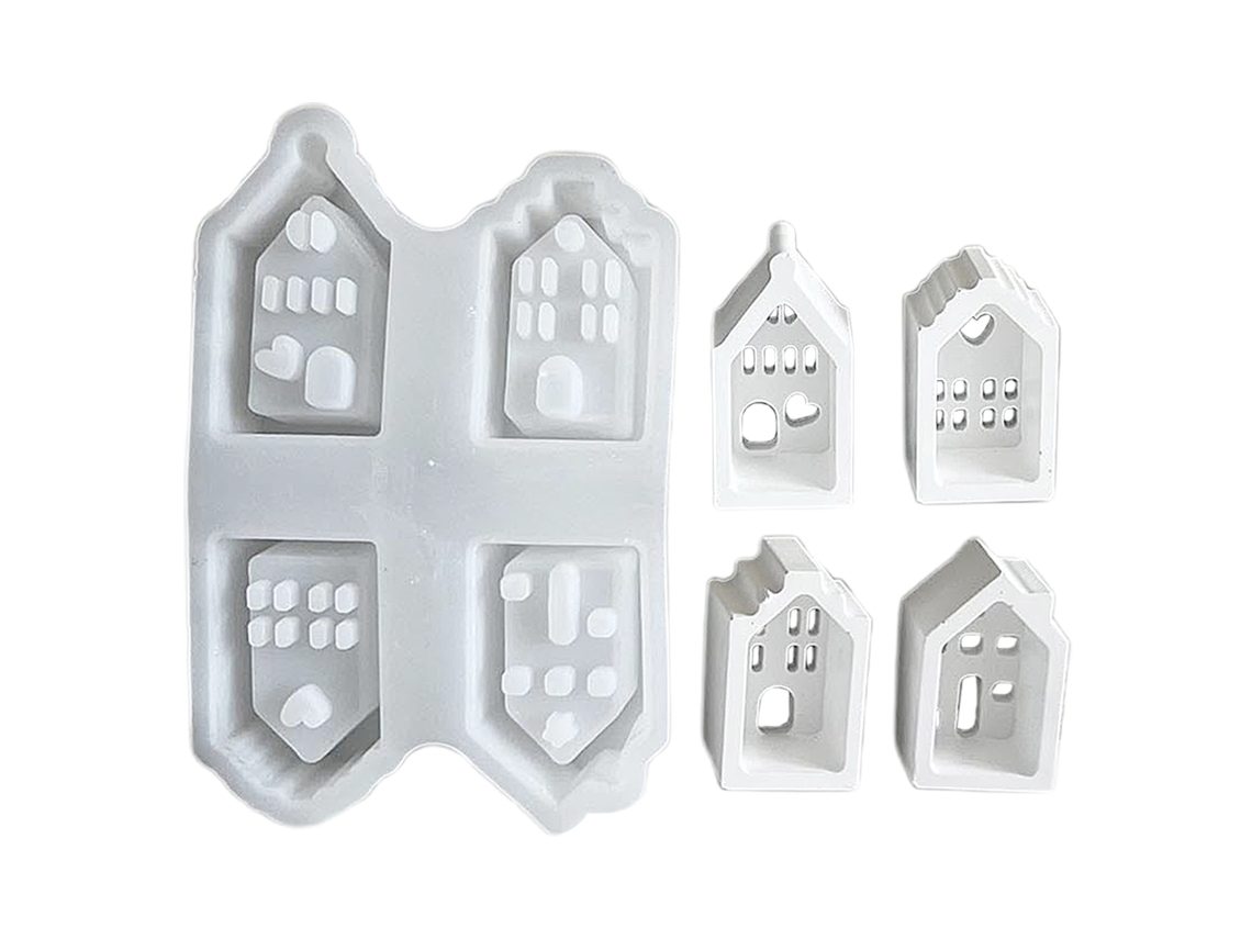 Molde Silicone Casa Europeia Pequena 4 conectada