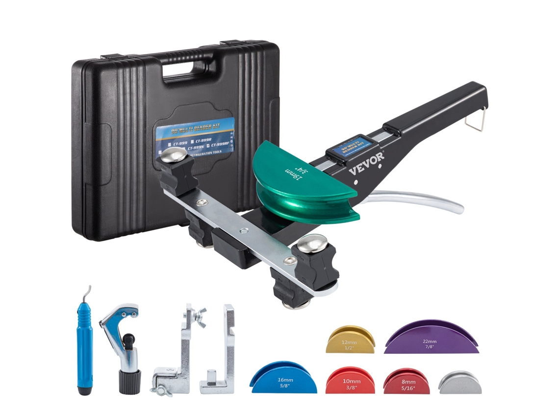 Kit dobrador de tubo dobrador de tubo de catraca VEVOR 7 matrizes 6-22 mm