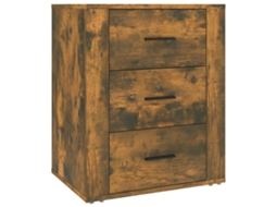 Bedside Cabinet, Bedside Cabinets Vidaxl Marrom Madeira Processada (n/a)