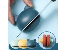 Mini Afiador De Facas Multifuncional Com Pedra Amolar Para Cozinha Aquaforge (3 Peças)