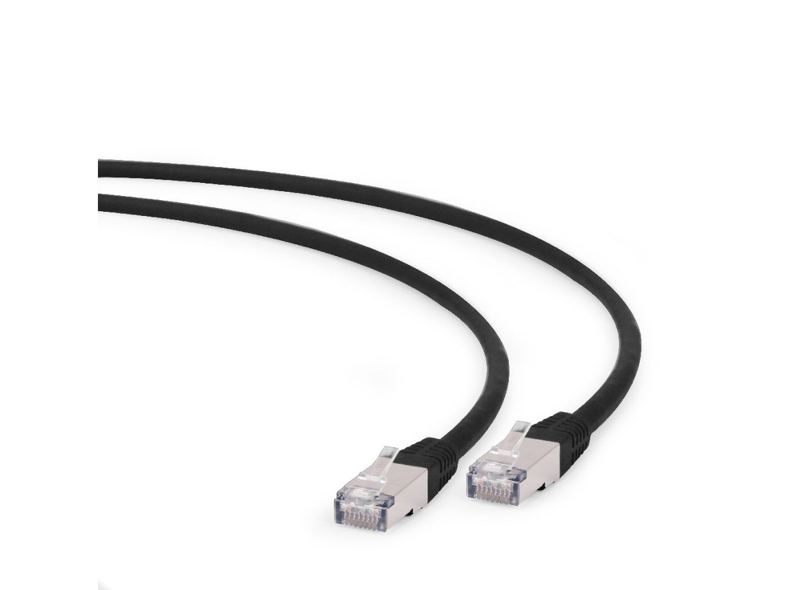 Cabo de Rede GEMBIRD Pp6A-Lszhcu-Bk Cat6A 0.5 M - Preto