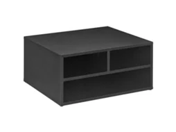 Armário de Impressora com 3 Compartimentos, Preto