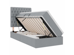 SYFAX™ Cama de Armazenamento Led com Colchão Cinzento claro