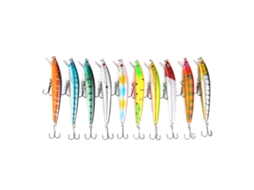 10pcs Iscas de Pesca Duros Abs para Água Doce e Salgada