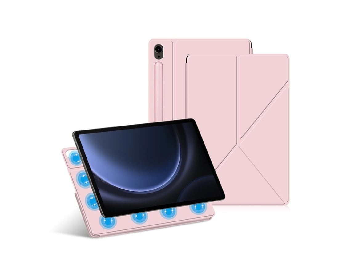 Capa Para Tablet Samsung Galaxy Tab S9 Fe Plus 12.4 Cor Rosa Elysve