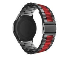 Bracelete Garmin Forerunner 630 Pulseira Aço Ajustável Preto e Vermelho