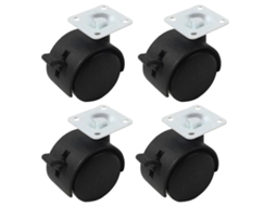 Rodízios para móveis e escritório, adequados para cadeiras, armários e mesas, com opção de montagem universal e alta capacidade de carga Ld Slowmoose