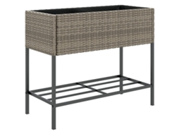 Garden Planter, Garden Planters Vidaxl Cinzeto Rattan / Vime (90 X 40 X 75 Cm)