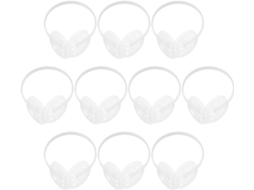 Lot De 10 Cadres En Plastique Pour Cache-oreilles Soi-même, Accessoires Légers Et Faciles À