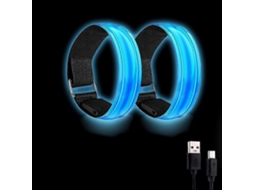 Rebe-equipo Reflectivo Para Correr Com Luz Recarregável, Pulseiras Led Para Correr, Caminhar E Esportes Ao Ar Livre (2 Pacotes)