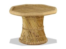 Mesa de Centro Apoio em Bambu Octogonal 60X60X45 Cm