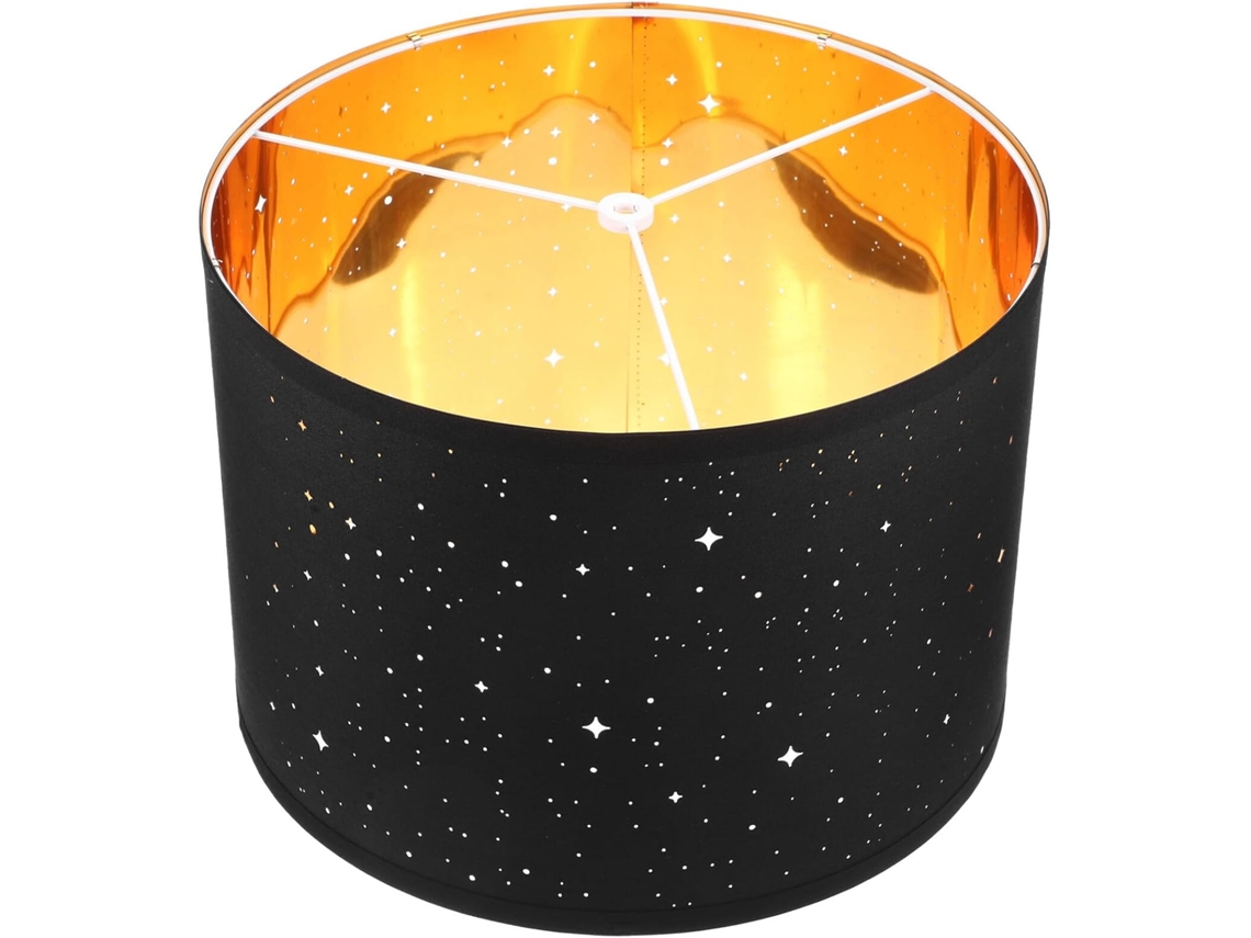 Abajur Semicircular Leve, Compacto E Resistente Em Tecido Preto Para Luminárias.