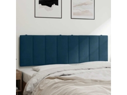 Vidaxl Almofadão De Cabeceira Hanko 160 Cm Veludo Azul