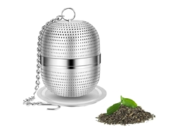 Bola De Infusão Para Chá Moído, Bola De Infusão Chá Em Aço Inoxidável Com Estampa Bordo, Bola De Infusão Para Chá Com Bandeja Coletora Gotas