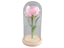 Laxiscreed Vela Led Rosa Com Base De Vidro Para Casamentos E Romantismo