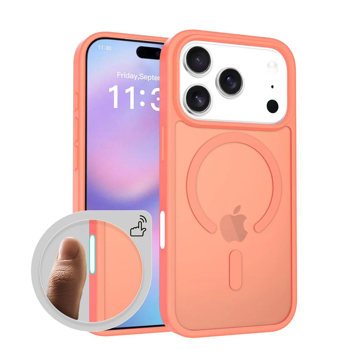 (laranja, Iphone 14 Plus) Capa Fosca De Alta Qualidade, Em Cores Vibrantes E Agradável Ao Toque, Compatível Com Carregamento Sem Fio Magnético.