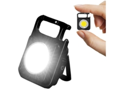 Lanternas Cob Pequenas Chaveiro Cob Lanternas Chaveiro Magnético Luz 4 Modos de Luz Mini Abridor de Garrafas de Cerveja À Prova D' Água Preto YIZHOOD