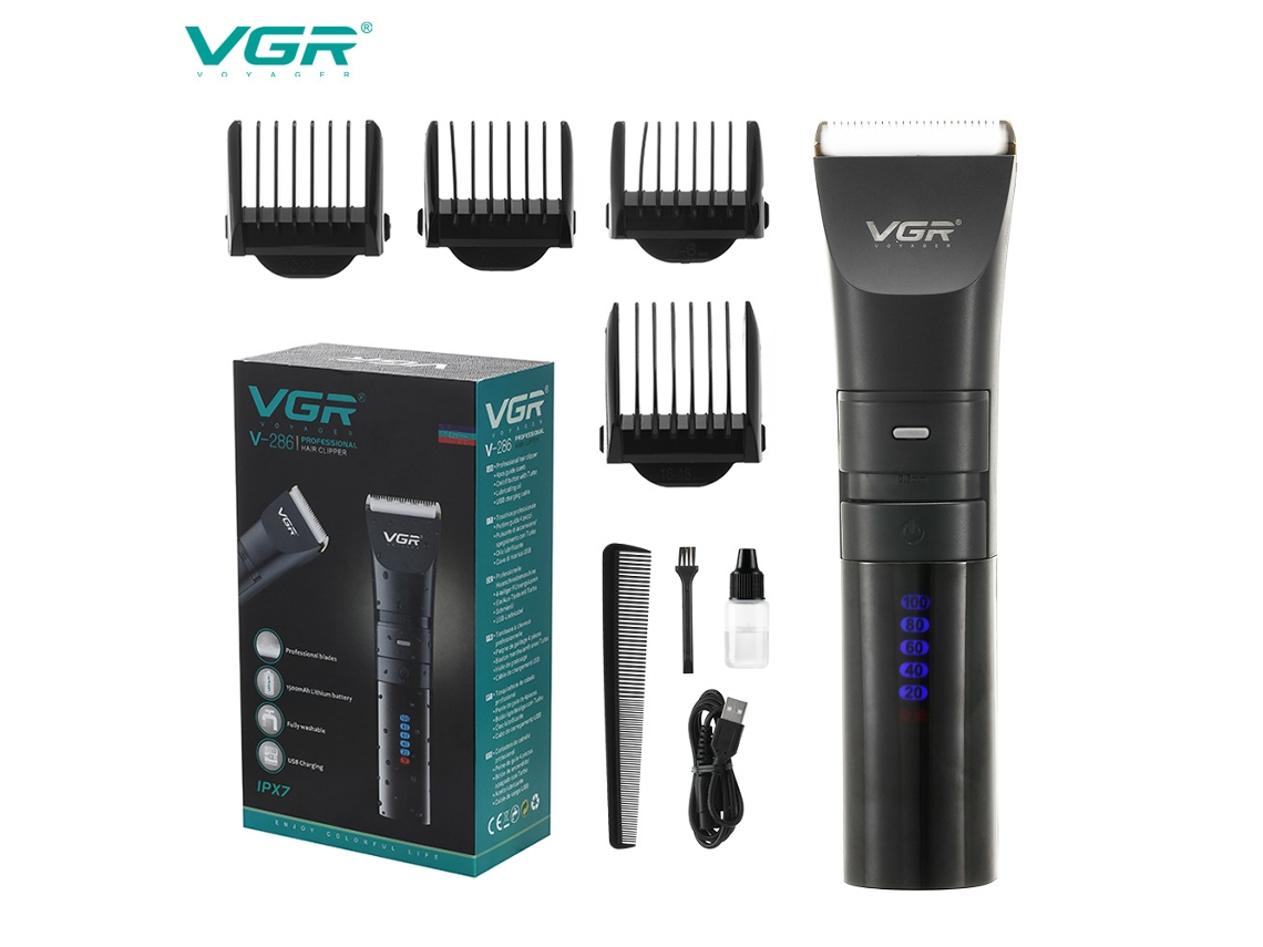 Máquina de Cortar Cabelo com Lâmina de Cerâmica e Cantos Arredondados, Máquina de Cortar Cabelo Elétrica, Totalmente Lavável. MDUG