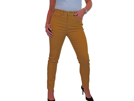 Jeans de Mulher PAULO DUE Slim Stretch Amarelo (50)