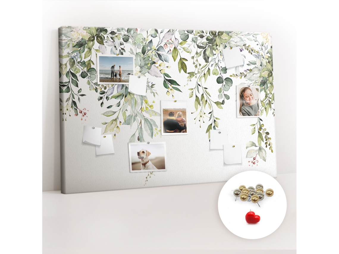 Quadro De Cortiça Com Impressão Natureza Em Flor Para O Escritório Espelharte (120x80 Cm)