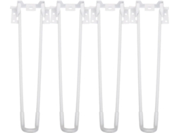 Conjunto De 4 Pés Mesa Dobráveis Em Metal Branco Estilo Hairpin Para Centro, Com Boa Estabilidade, Ideais Para Projetos