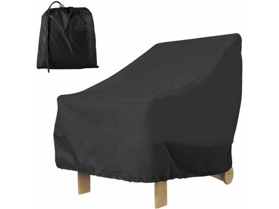 Capa de cadeira Nova Line ao ar livre, 210D, impermeável, anti UV, ajustável, 70x79x102cm, preta | S/MARCA