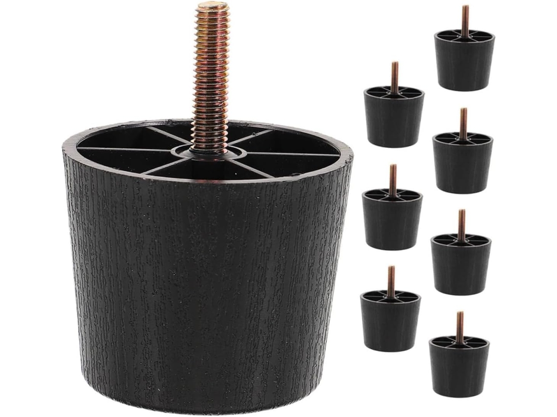 Kallory Conjunto De 8-niveladores Pés Para Móveis Com Parafusos, Almofadas Para Aumentar A Altura Dos Pés De Sofás E