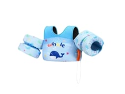 Colete Flutuante Infantil Colete Salva-vidas Com Braçadeiras Para Crianças De 1 A 4 Anos (baleia Azul) Spqment