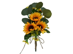 Buquê Artificial de Girassol para Decoração de Casamento 25x13cm S/MARCA