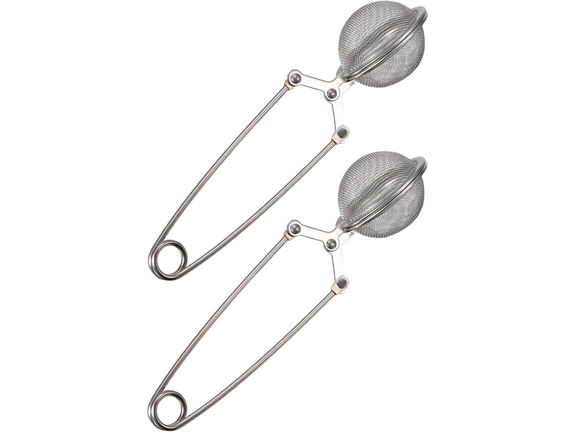 Filtro De Chá Em Aço Inoxidável Com Malha 16 Cm E Alça(2 Peças)