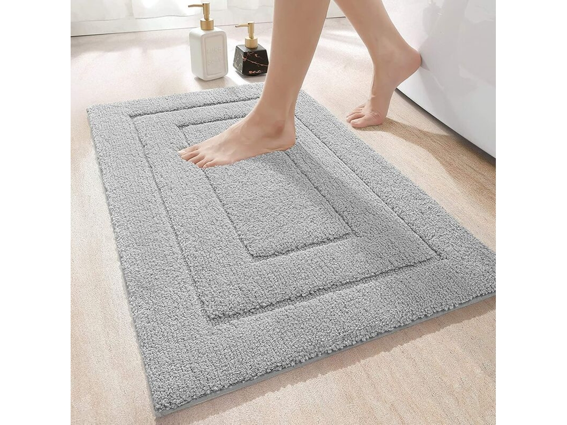 Tapete Antiderrapante Para Banheiro, Tapete Macio De Microfibra Para Banheiro, Absorvente De Água, Lavável À Máquina, Tapete De Chuveiro Extra Grosso