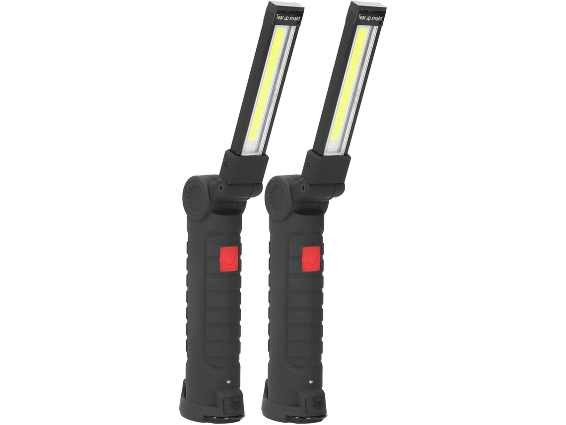 Lanterna De Trabalho Led Recarregável 2 Peças, Portátil E Dobrável,
