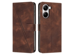 Capa De Celular Dream Triangle Em Couro Com Cordão Longo Para Redmi Turbo 4 / Xiaomi Poco X7 Pro