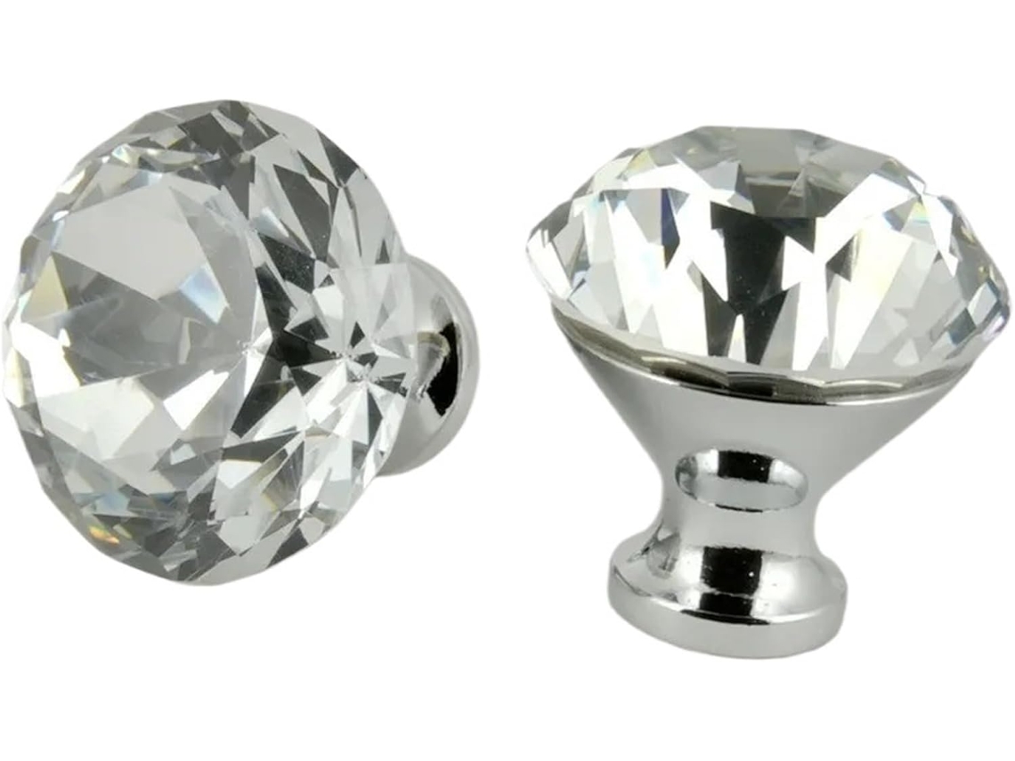 Puxador De Cristal Moderno E Simples, Estilo Europeu, Para Gaveta De Armário Ou Porta Guarda Roupa, Com Detalhes Em
