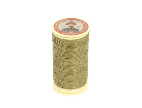 Linha De Linho Glacé 30 M Linha Ao Chinês N° 40 Linha De Linho Torcido, Lisa, Resistente 848 Verde Bronze Fil Au Chinois (...)